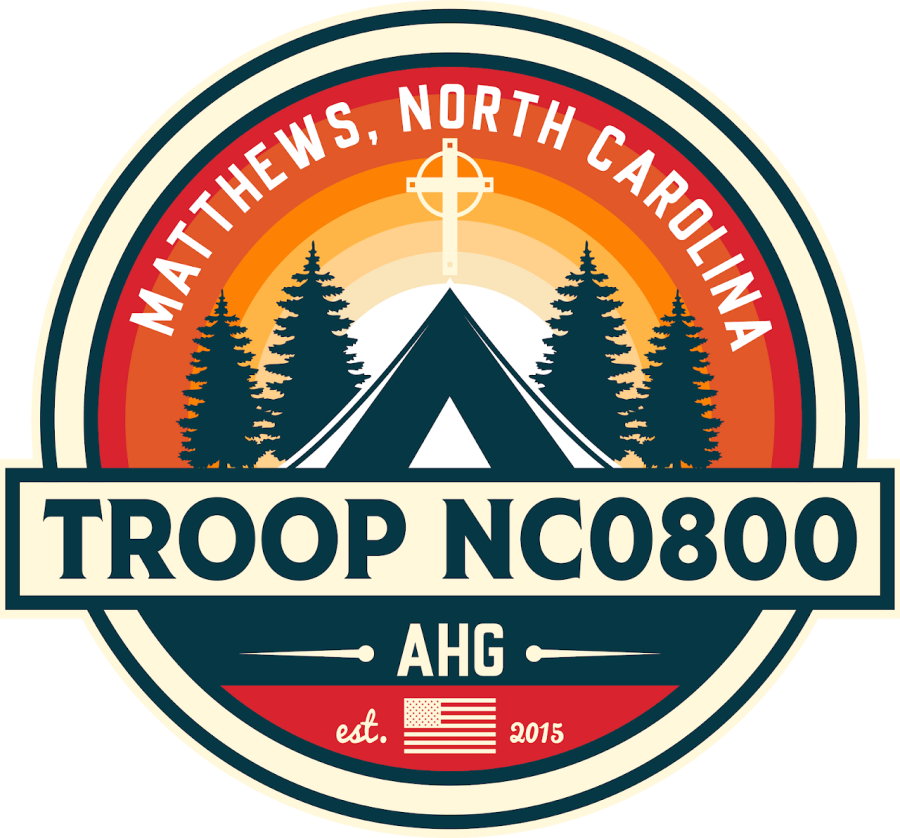 AHG Troop NC0800 badge, Matthews, North Carolina, est. 2015